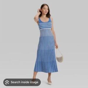A New Day Ribbed Striped Maxi Dress Size XL Brand New
